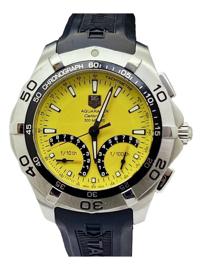 Relógio Tag Heuer Aquaracer Chronograph Amarelo Quartz - MGK655