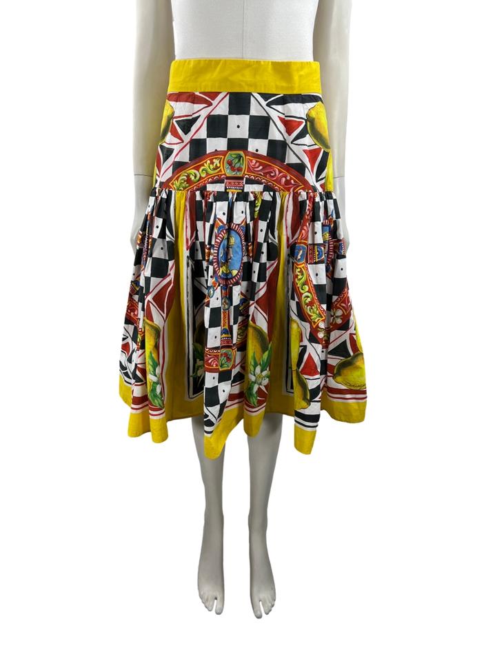 スカート DOLCE&GABBANA Saia Dolce & Gabbana Tecido Estampado - OIV79 Original | Etiqueta