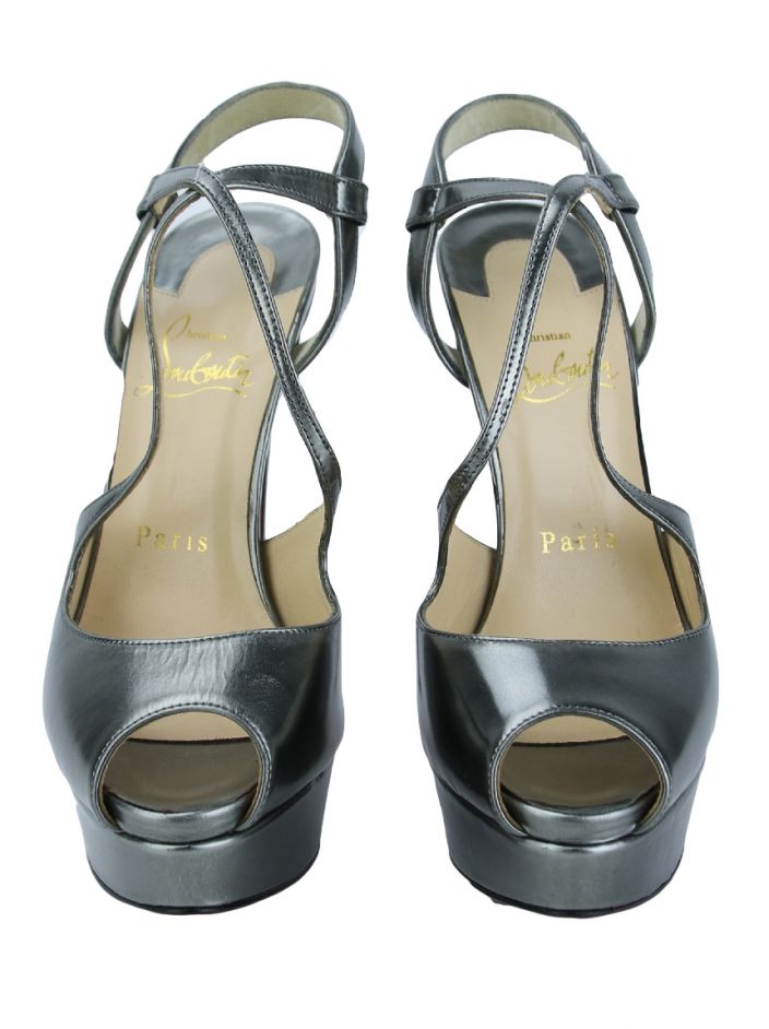 Sandália Christian Louboutin Cross Me Pratasina - SZ9005 Original