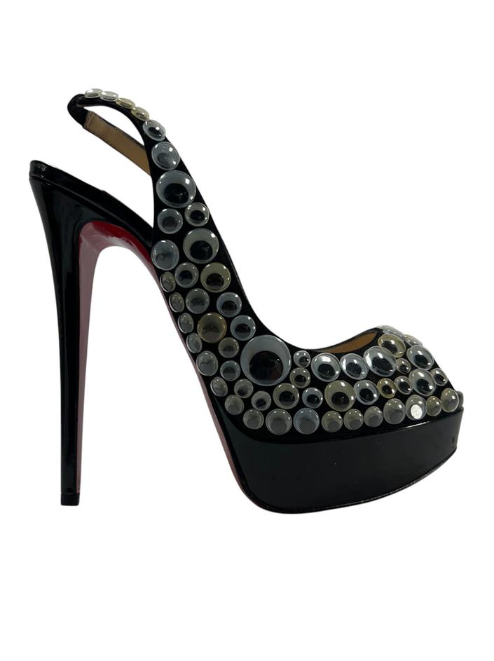 Sandália Christian Louboutin Deja Vu 150 Preto - CVPB15 Original