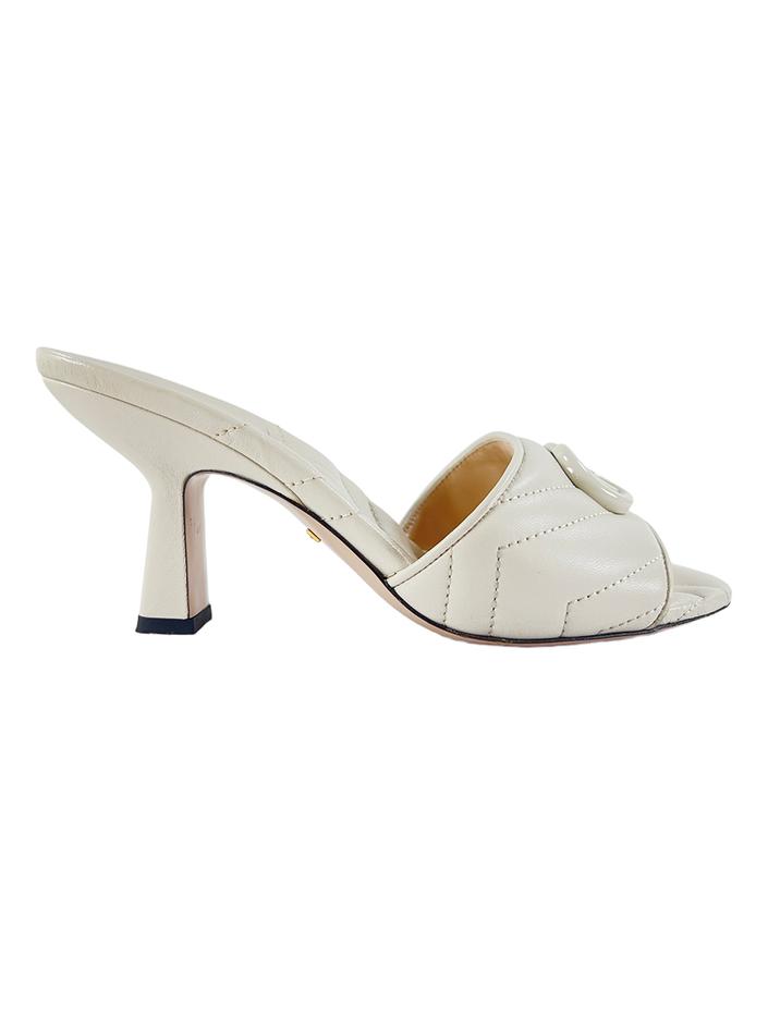 GUCCI original サンダル ホワイト Sandália Gucci Gucci Marmont Double G - DEWK7 Original | Etiqueta