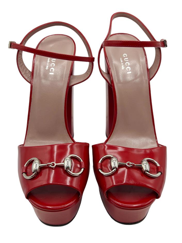 Sandália Gucci Horsebit Vermelha - CKTK13 Original | Etiqueta Única