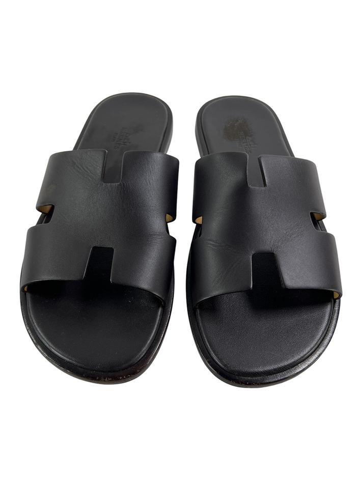 Sandália Hermès Izmir Preta - CZVA1 Original | Etiqueta Única