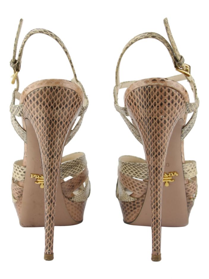 Sandália Prada Python Rose Original - RAZ9 | Etiqueta Única