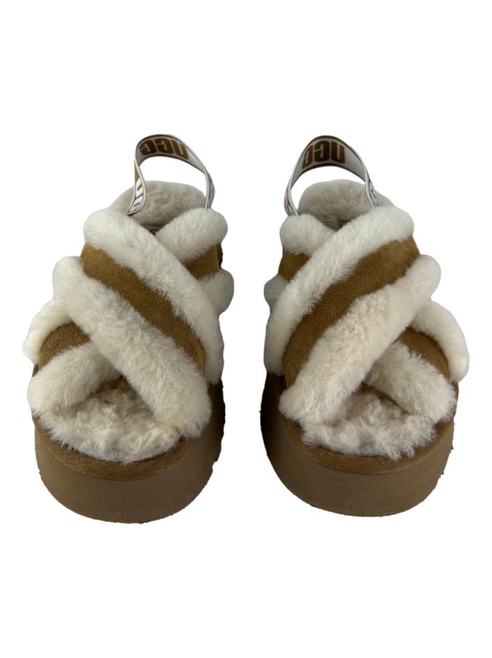 Sandália UGG Disco Cross Slide Bege - BIOD139 Original | Etiqueta