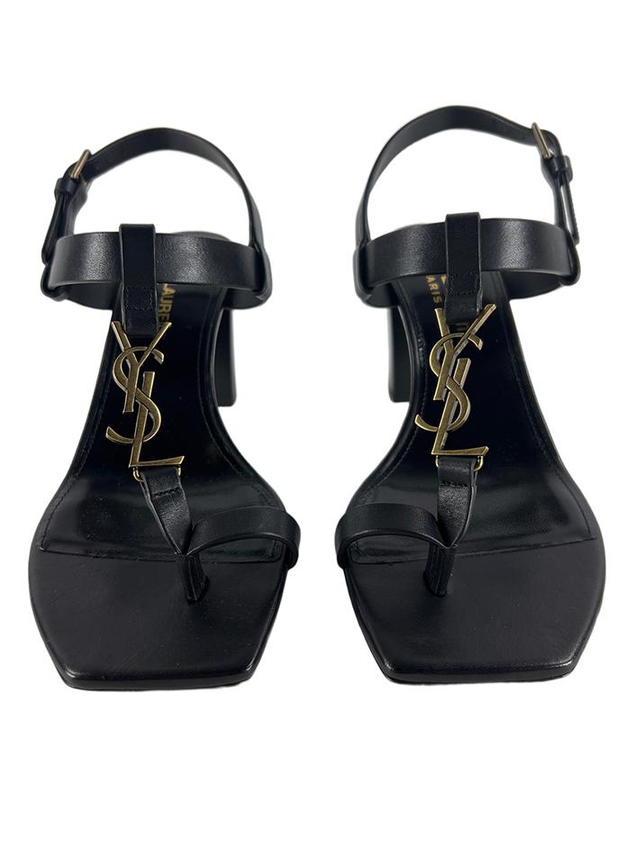 Sandália Yves Saint Laurent Cassandra Preta - CFJA22 Original ...