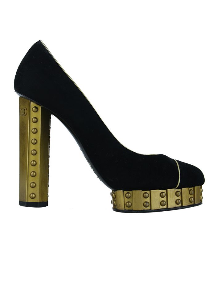 Scarpin Chanel Camurça Preto - HZN4 Original | Etiqueta Única