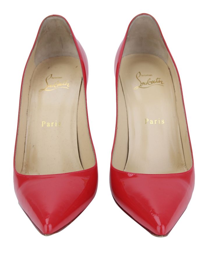 Sapato Christian Louboutin Pigalle Follies Veniz Vermelho-Tomate