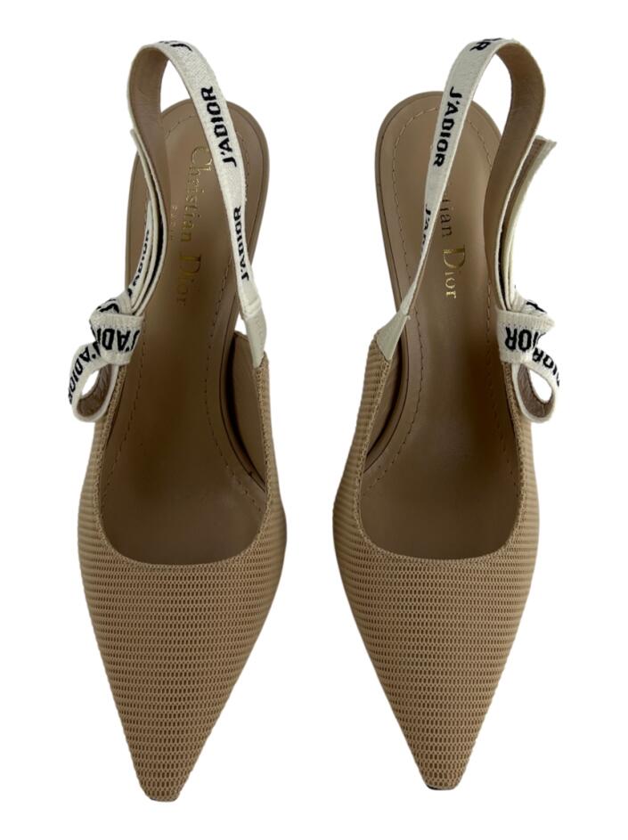 Sapato de Salto Christian Dior J'Adior Slingback Bege - CGJU33