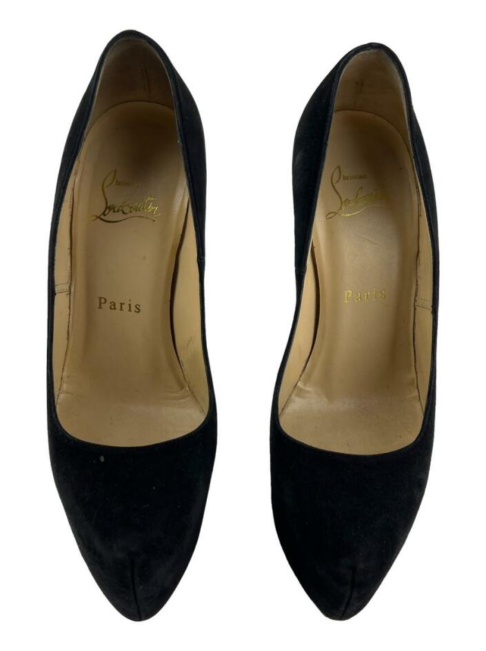 Sapato de Salto Christian Louboutin Camurça Daffy 160 Preto