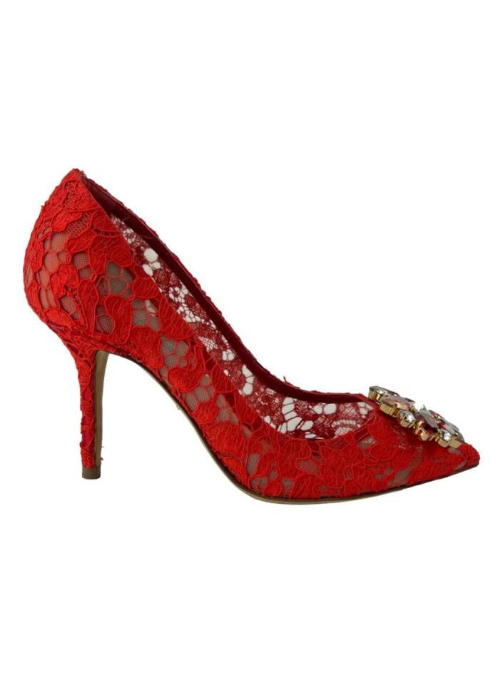 DOLCE & GABBANA レッド スパンコール sapato-de-salto-dolce-gabbana-