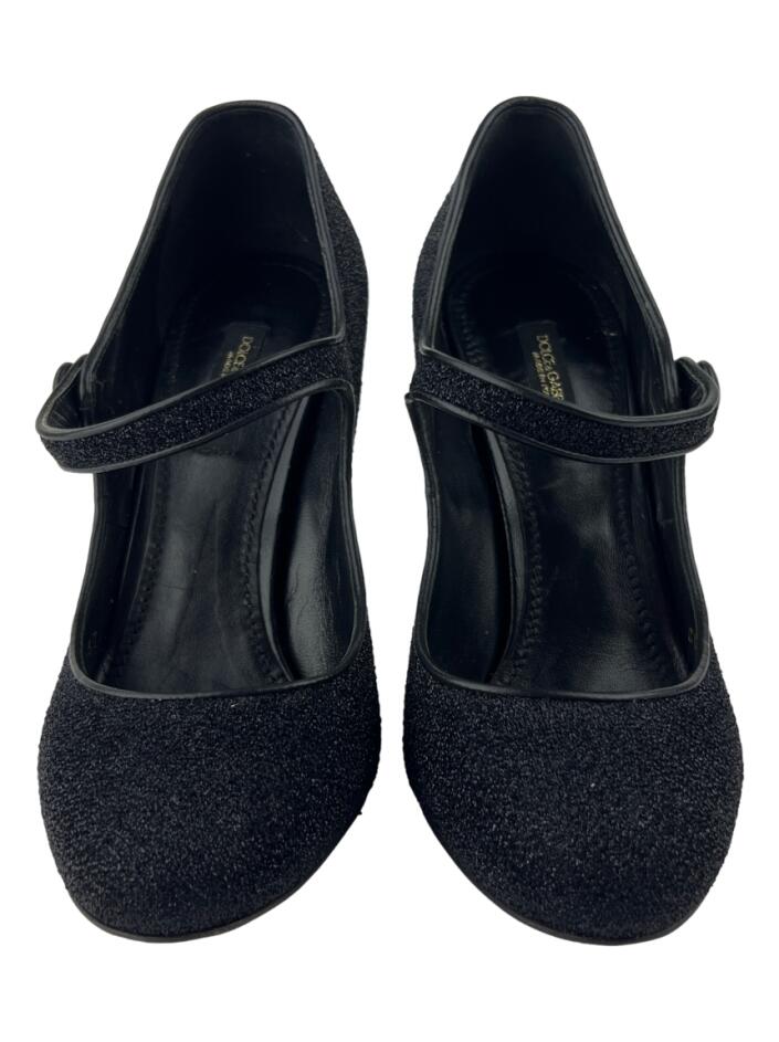 Sapato de Salto Dolce & Gabbana DG Heels Metalizado Preto - AAGX2