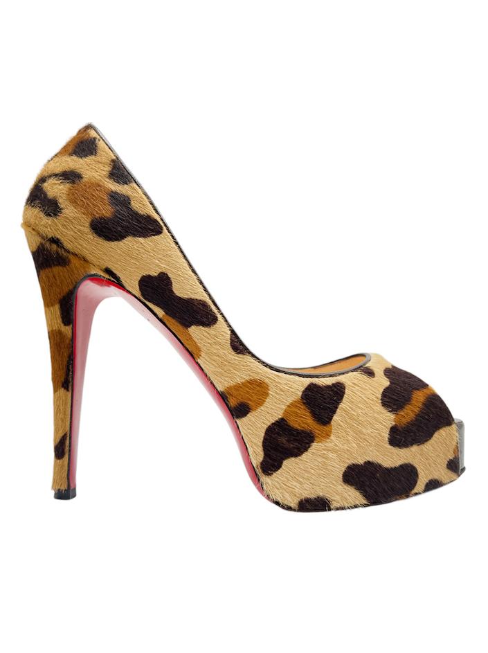 Scarpin Christian Louboutin Couro Animal Print - AABH24 Original