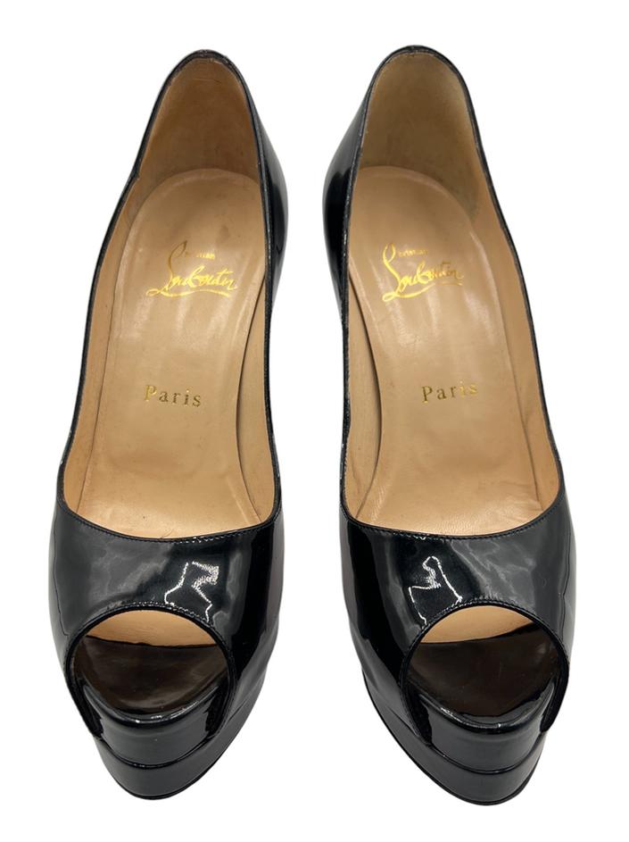 Scarpin Christian Louboutin Lady Peep Toe Preto - CLOA10 Original