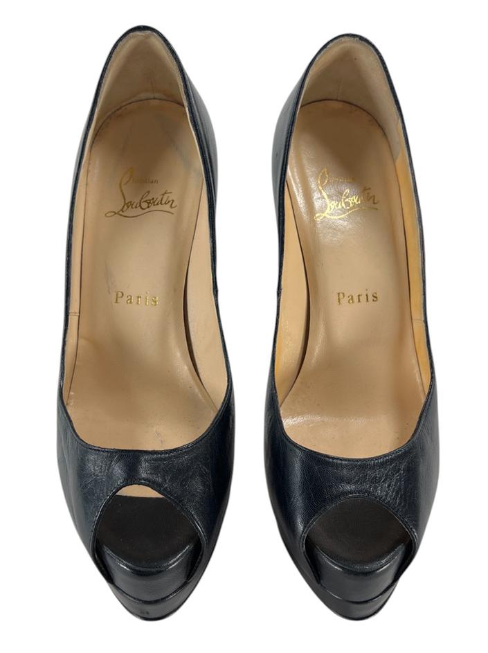 Scarpin Christian Louboutin Lady Peep Toe Preto - CXDB1 Original