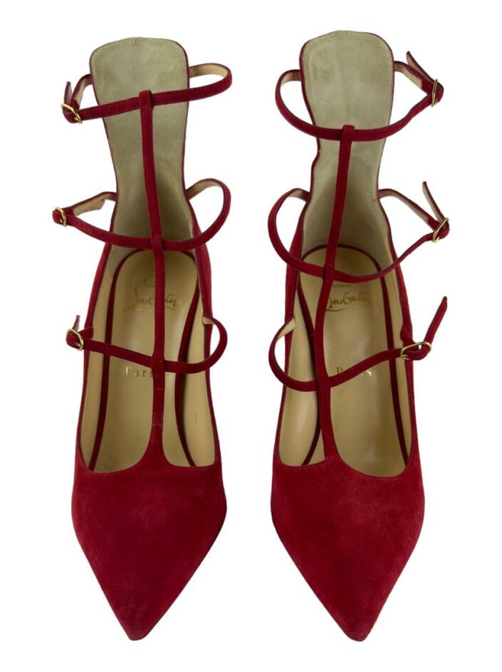 Scarpin Christian Louboutin Toerless Muse 110 Vermelho - BZOU17