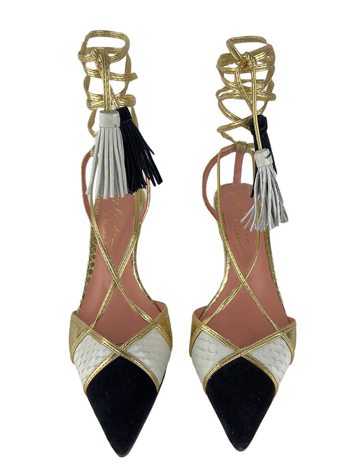 Scarpin Luiza Barcelos Amarração Dourada - EXO76 Original