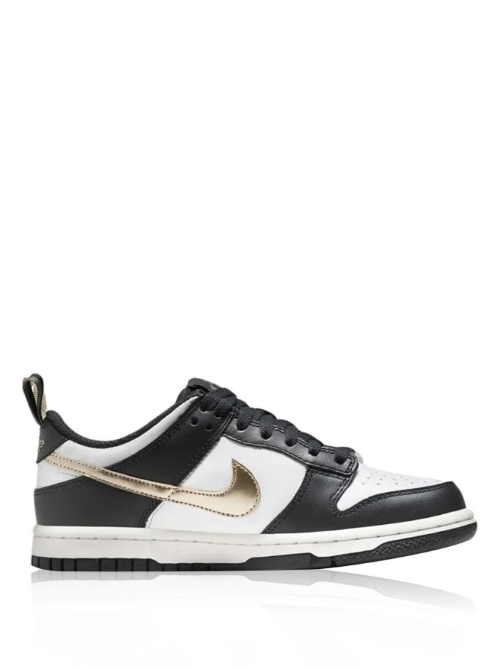 black white metallic dunks