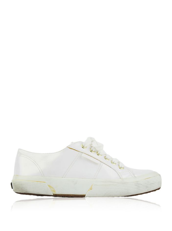 Superga couro hot sale branco