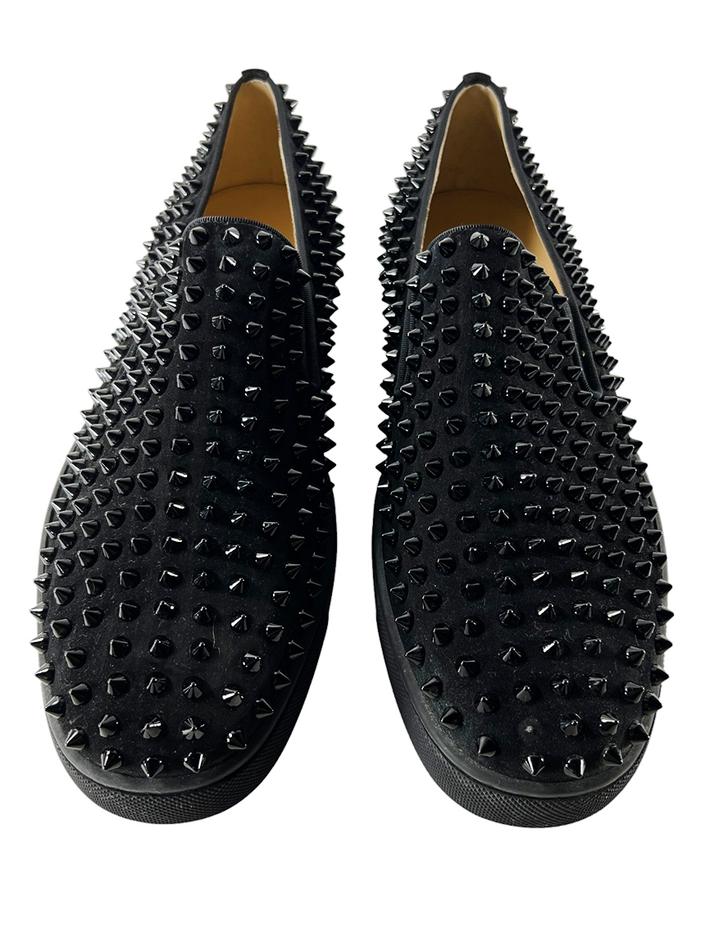 Tênis Christian Louboutin Roller Boat Spikes Preto - ABCJ194