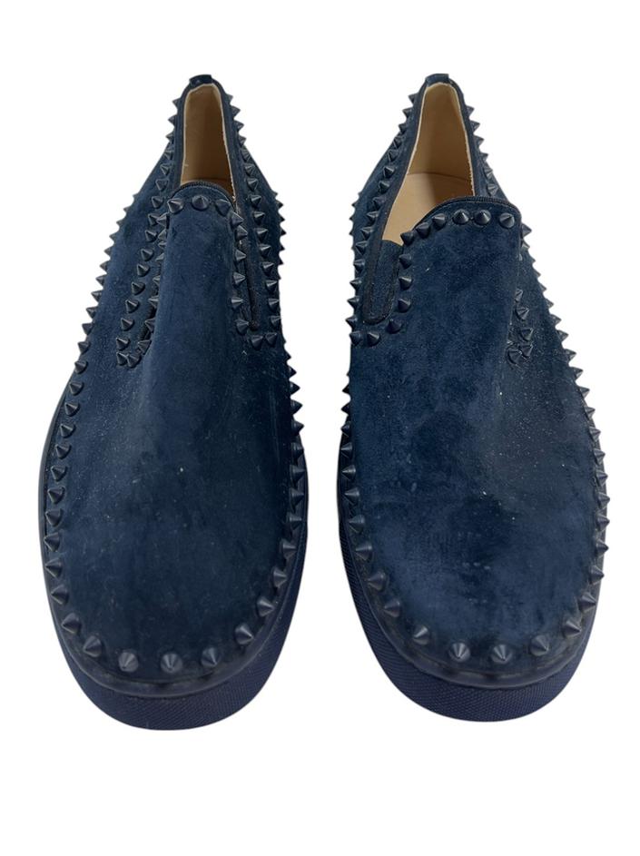 Christian Louboutin ネイビー メンズ 43 2/1 Tênis Christian Louboutin Spikes Slip On Azul - ABCJ121 Original