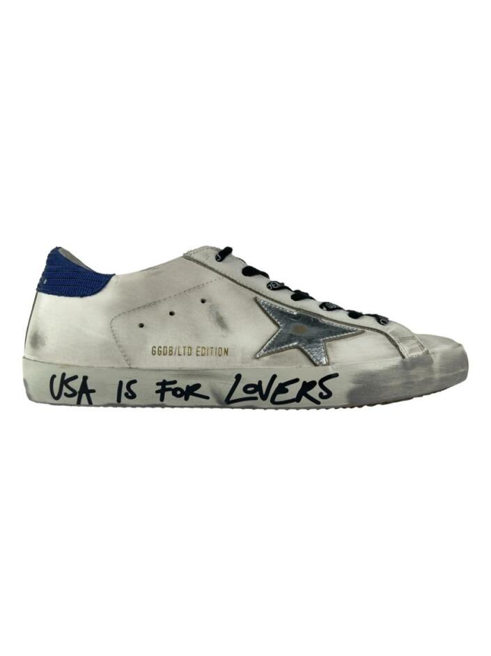Tênis Golden Goose Deluxe Brand Superstar Usa Is For Lover Branco