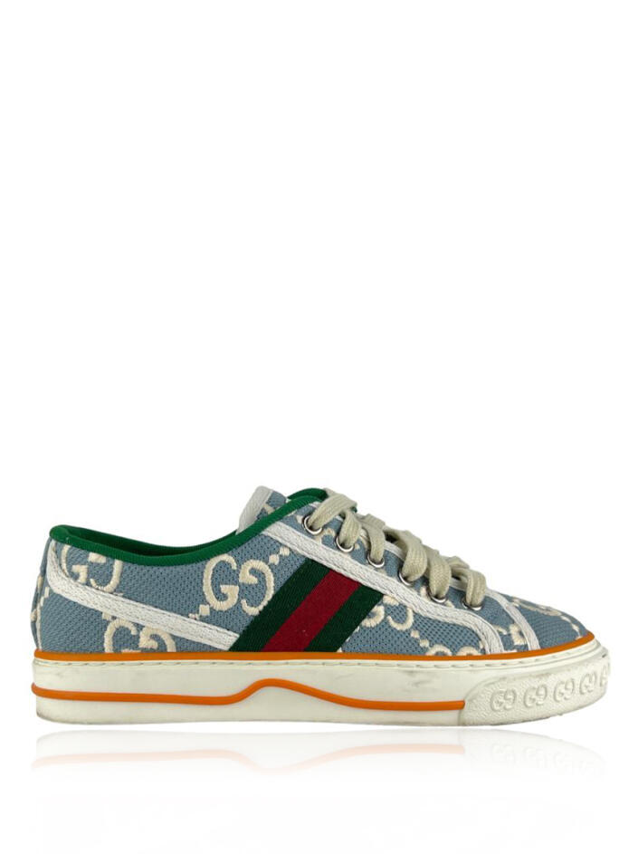 Tênis Gucci Tennis 1977 Cano Alto Azul Marinho Unisex Tamanho 38 Feminino e  37 Masculino Brasil - Personal Brecho, desde 2008