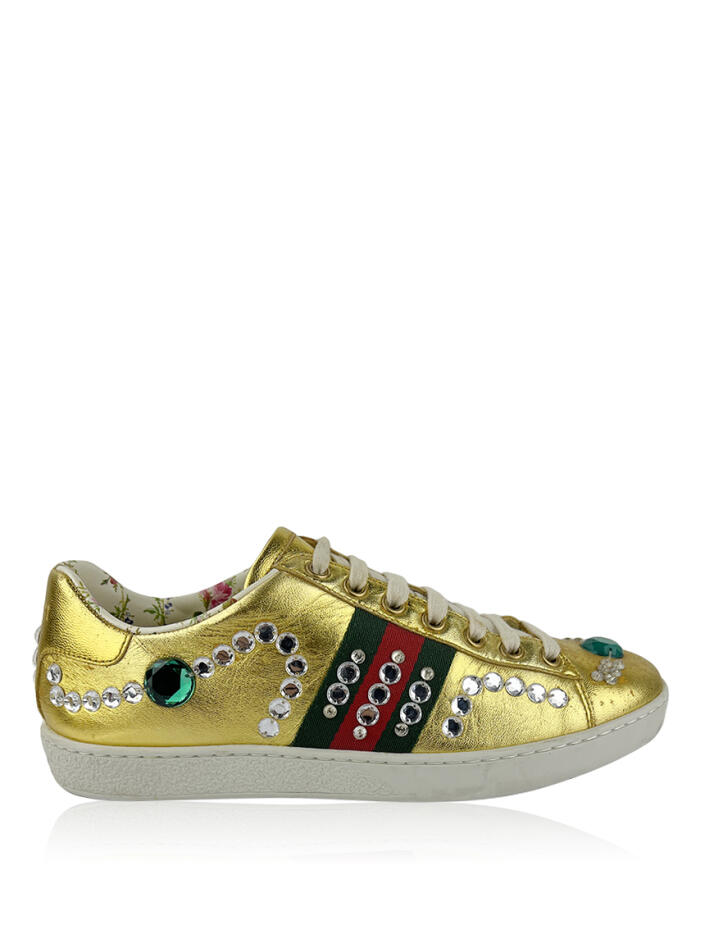 Tenis gucci online dorados