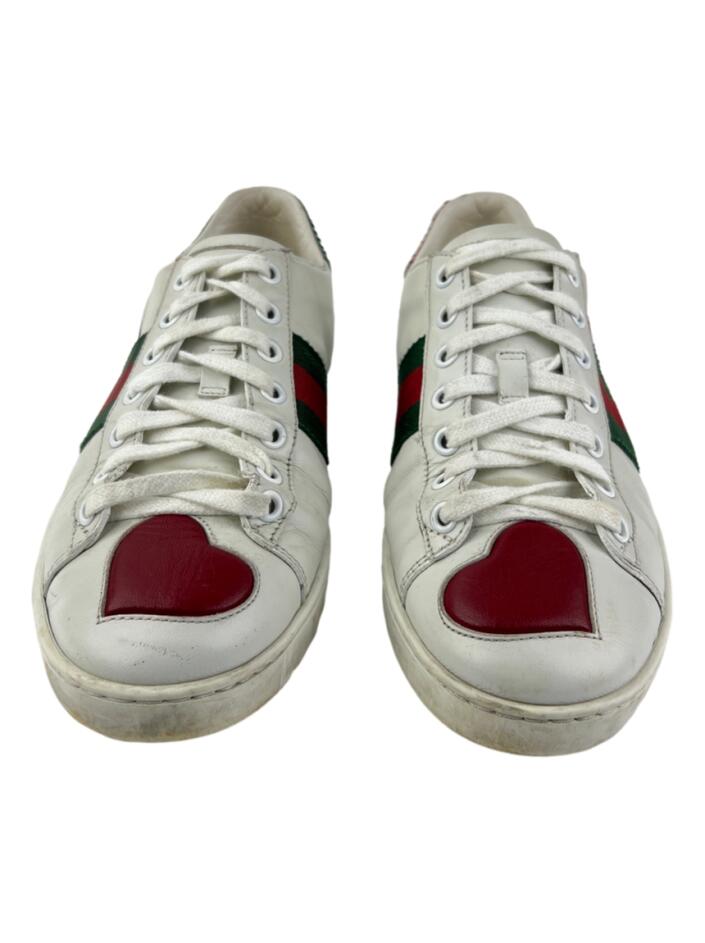Tênis Gucci Ace Embroidered Heart - LQ39 Original | Etiqueta Única