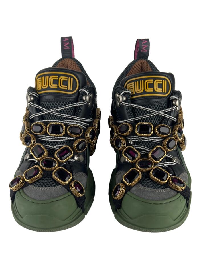 Tênis Gucci Flashtrek x SEGA Removable Crystal Verde - GOV27