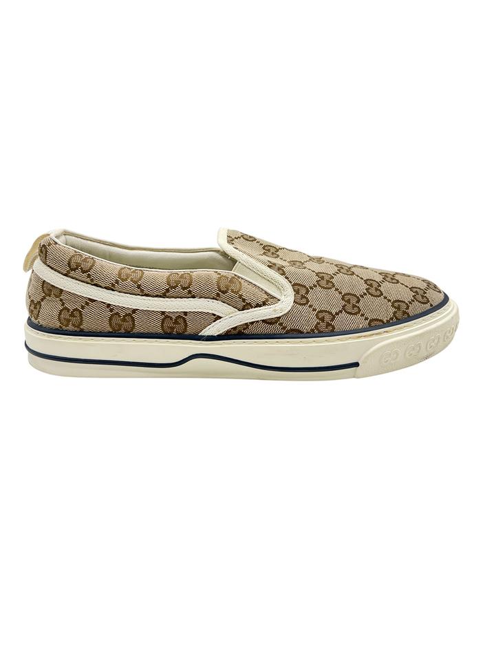 Tênis Gucci GG Monogram 1977 Slip-On - CXYT2 Original | Etiqueta Única