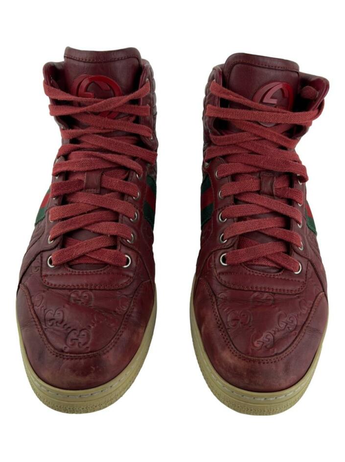 Tênis Gucci High Top GG Vermelho - CAYI1 Original | Etiqueta Única
