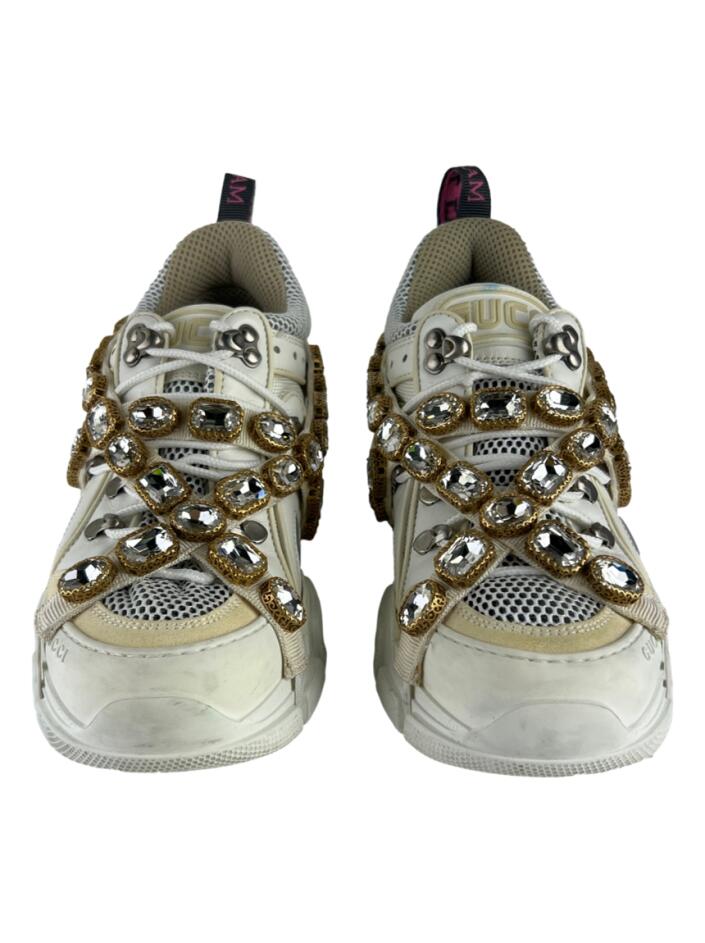 Tênis Gucci X SEGA Flashtrek Removable Crystals Branco - CBY966