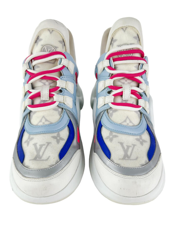 ★LOUIS VUITTON アークライト　ブルー 37★ Tênis Louis Vuitton LV Archlight Monogram Azul - CEZT2 Original
