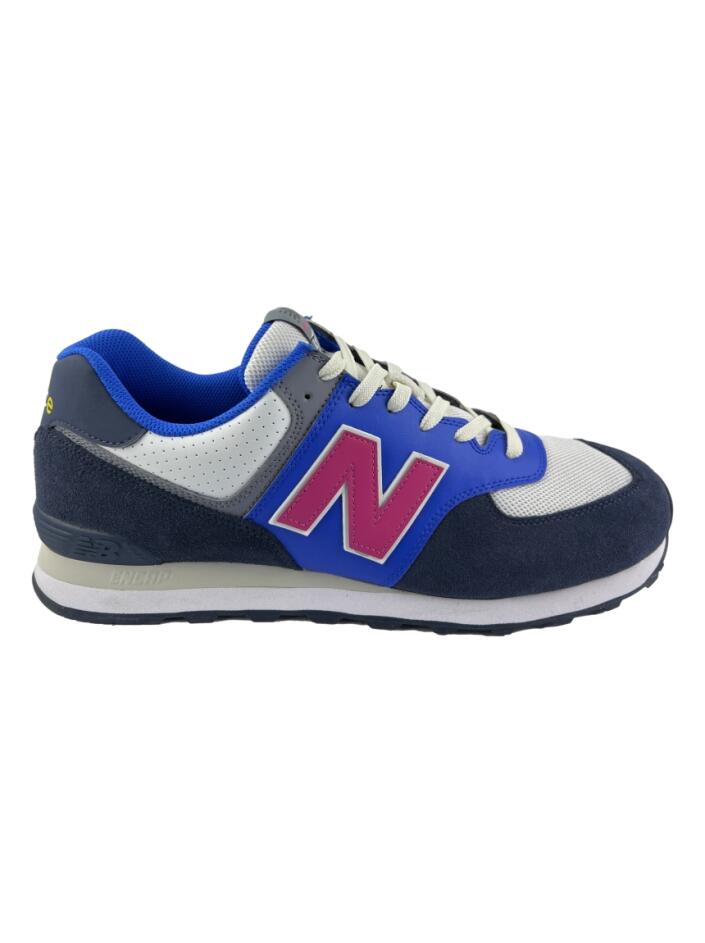 new balance 574 navy blue and pink