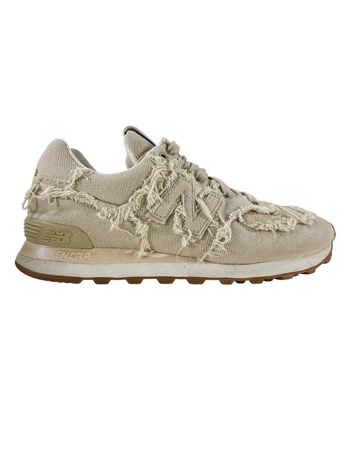 【箱あり】Miu Miu New Balance 574 Tênis New Balance x Miu Miu 574 Bege - CXGK16 Original | Etiqueta