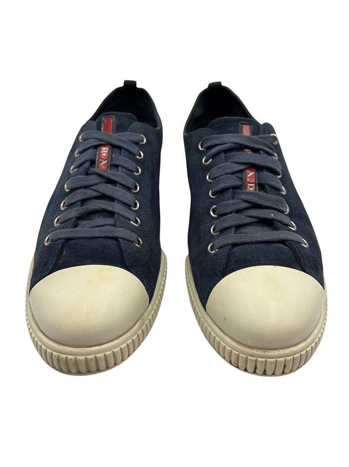 Tênis Prada Camurça Azul Marinho - COVM18 Original | Etiqueta Única