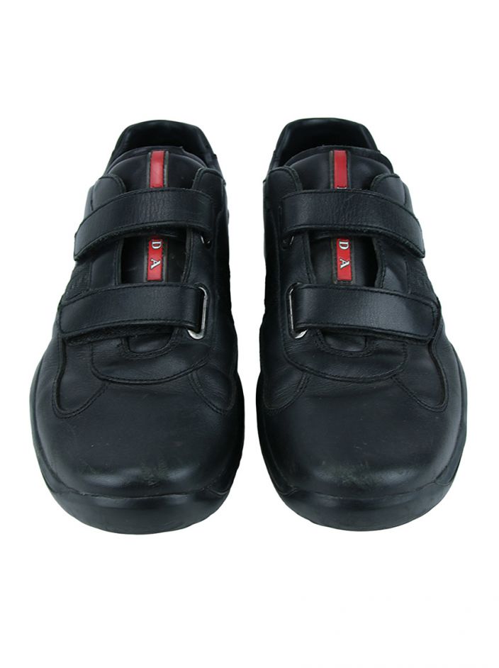 Tênis Prada Couro Preto Masculino - SZ7002 Original | Etiqueta Única