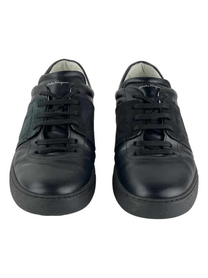 Tênis Salvatore Ferragamo Couro Preto - CGVX27 Original | Etiqueta