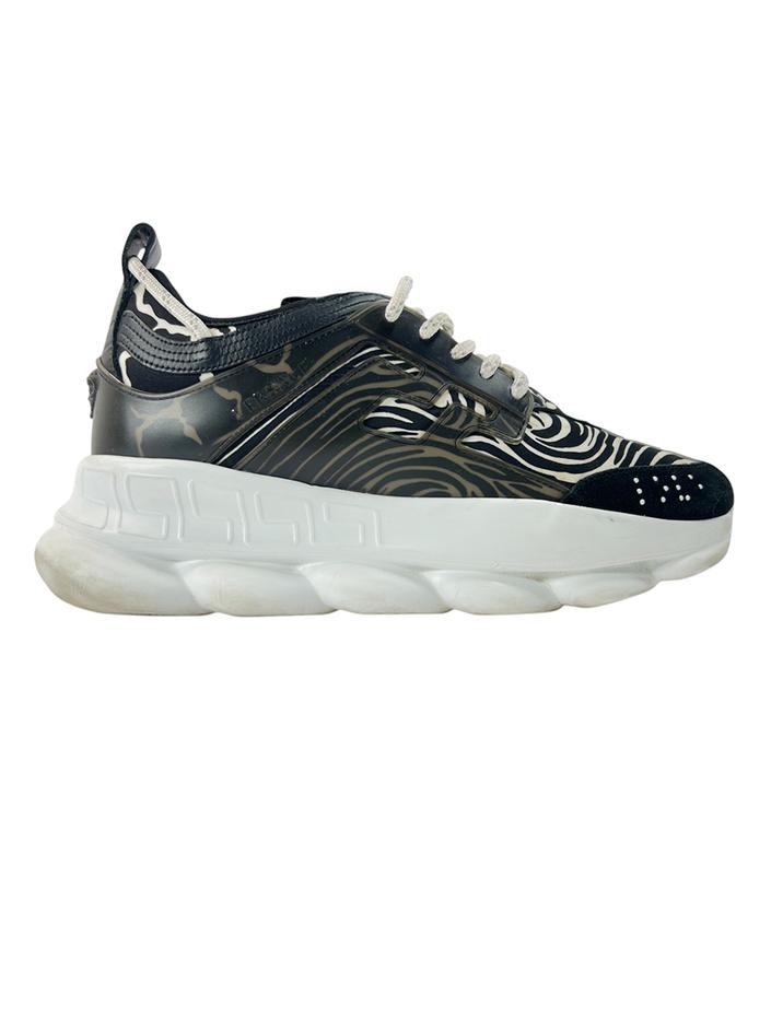 Tênis Versace Chain Reaction 'Zebra' - AHCD62 Original | Etiqueta