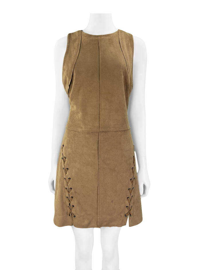 Vestido clearance suede caramelo