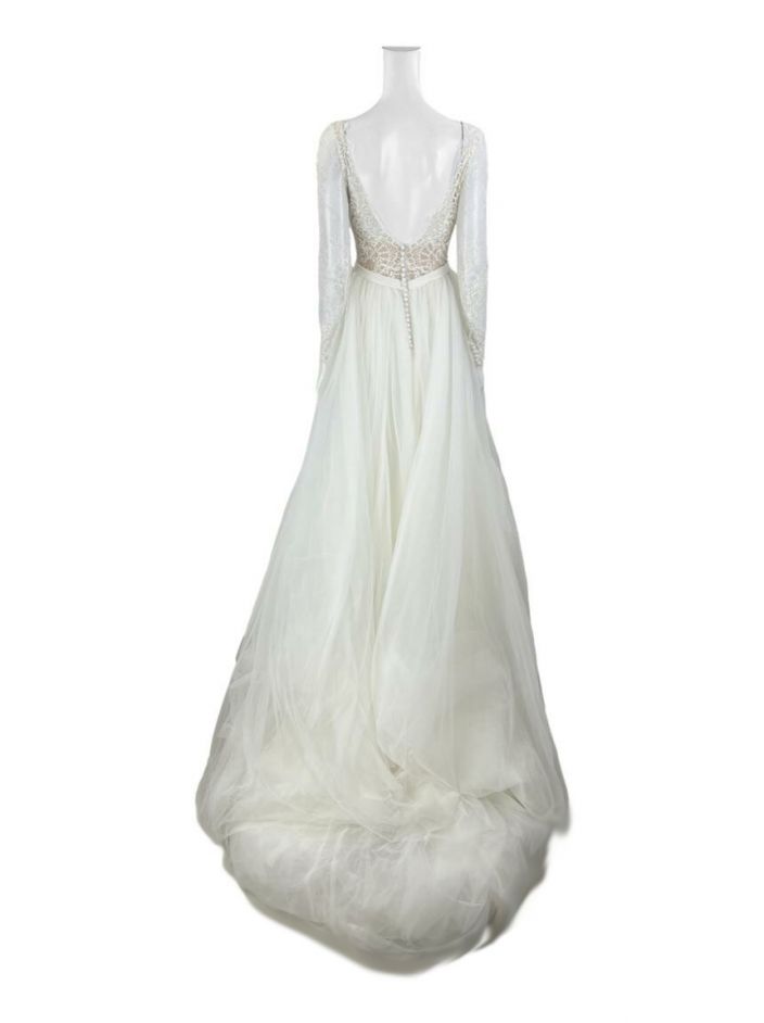 Vestido De Noiva Rosa Clar Aire Barcelona Rendado Off White