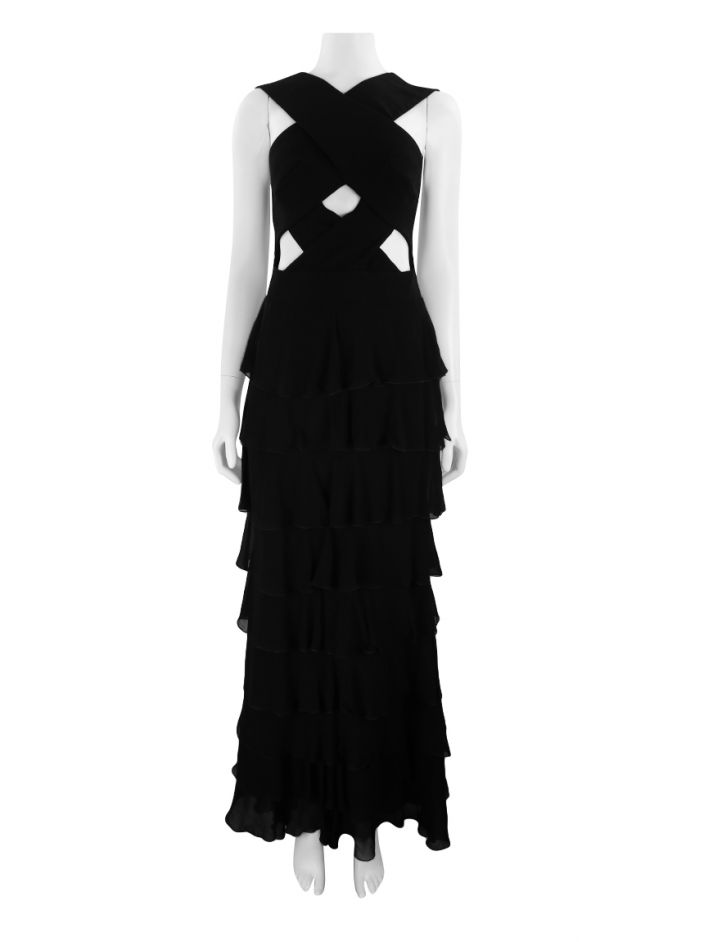 Vestido Fabulous Agilità Seda Preto LOI58 Original Etiqueta Única