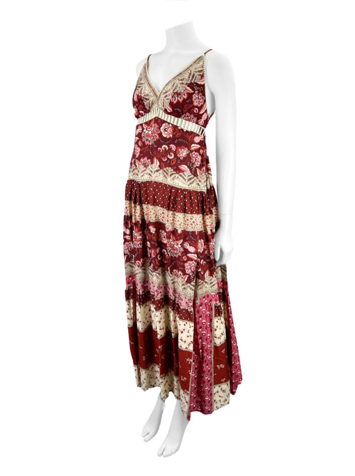Vestido Farm Mix Estampas Vermelho - DHG28 Original | Etiqueta Única