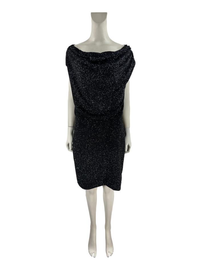 Vestido Le Lis Blanc Tecido Preto Brilho - ABMZ12 Original | Etiqueta Única