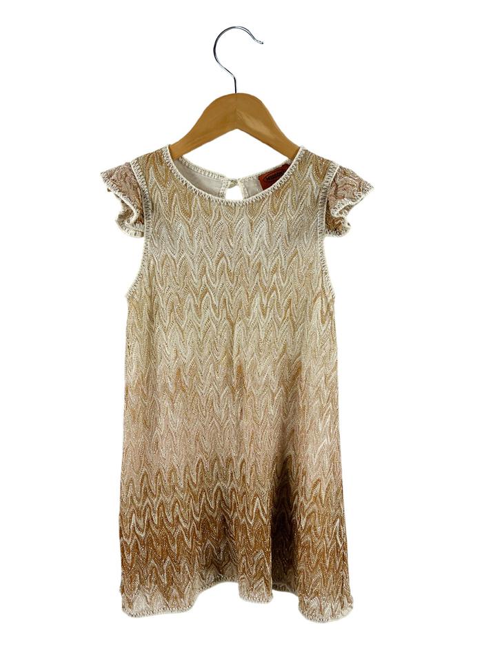 Robe Missoni En Tricot - Taille 42 (US 6) - Neuve Avec étiquettes - Couleurs Orange Et Beige