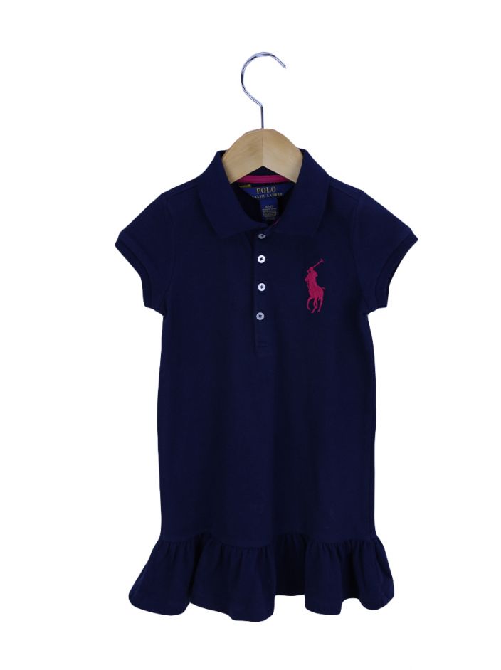 Vestido Polo Ralph Lauren Azul Marinho Infantil