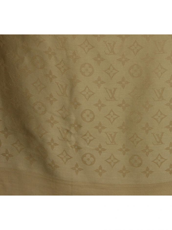 Xale Louis Vuitton Monograma Bege