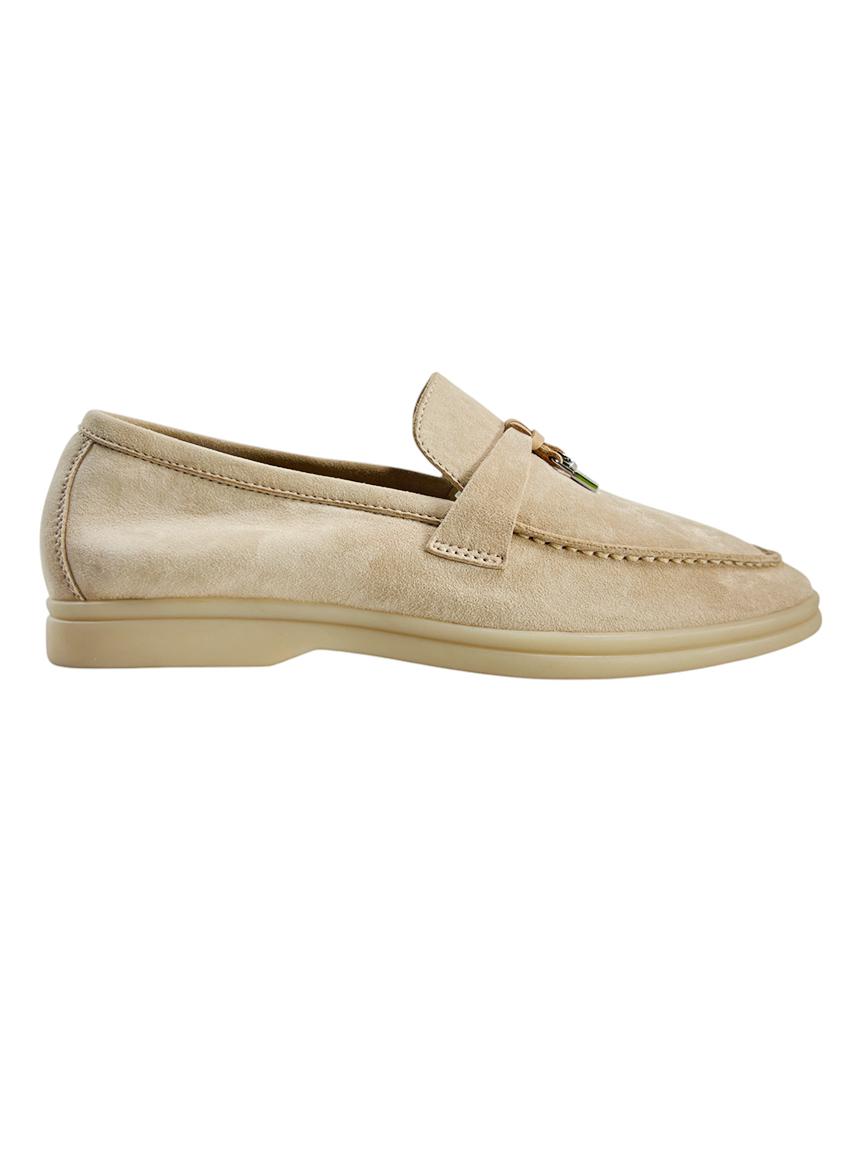 Loafer Loro Piana Camur a Bege CRHE9 Original Etiqueta nica loafer-loro-piana-camur-a-bege-crhe9-original-etiqueta-nica
