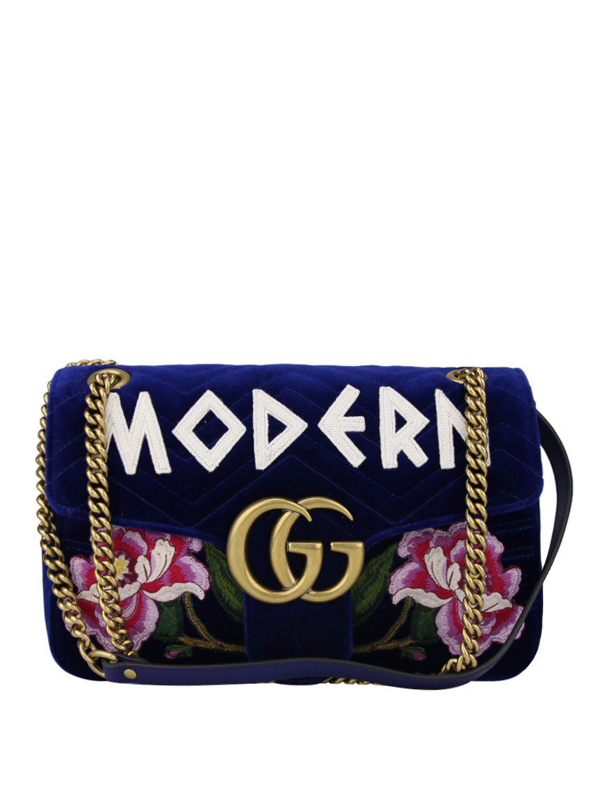 Bolsa Gucci GG Marmont Original Azul Marinho Feminino